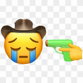 Sad Cowboy Emoji Png, Transparent Png - sad face png