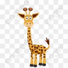Cartoon Giraffe Free Vector, HD Png Download - giraffe png