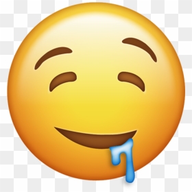 Drooling Face Emoji Png, Transparent Png - happy face png