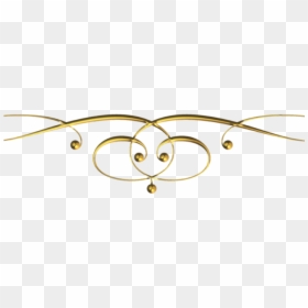 Transparent Background Gold Swirl Png, Png Download - decorative line png