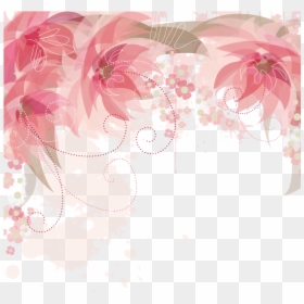 Pink Floral Border Vector, HD Png Download - flower border png