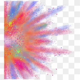 Transparent Colorful Paint Splatters, HD Png Download - holi background png