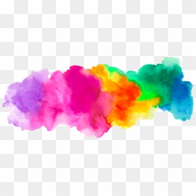 Rainbow Water Colours Background, HD Png Download - holi background png