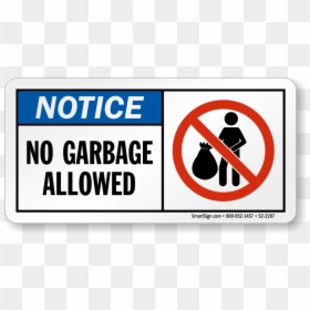 No Dumping Of Garbage Sign, HD Png Download - no sign png
