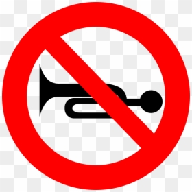 No Blowing Of Horn Sign, HD Png Download - no sign png