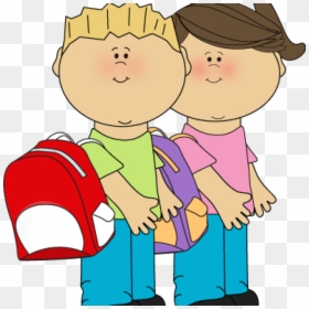 Waiting At Bus Stop Clipart, HD Png Download - kids png