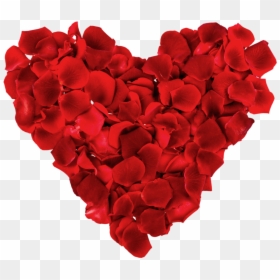 Rose Heart Png Transparent, Png Download - rose petals png