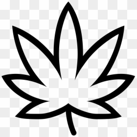 Weed Leaf Outline Png, Transparent Png - marijuana leaf png