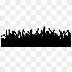 Silhouette Crowd, HD Png Download - crowd png