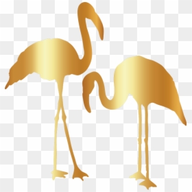 Gold Flamingo Clip Art, HD Png Download - flamingo png