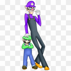 Fanart Waluigi X Luigi, HD Png Download - luigi png