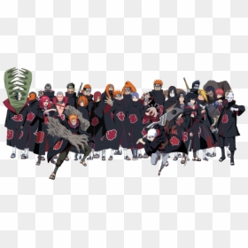 All Of Akatsuki Members, HD Png Download - crowd png