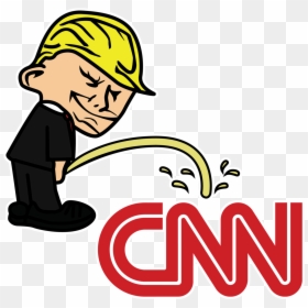 Trump Peeing On Cnn Sticker, HD Png Download - trump head png