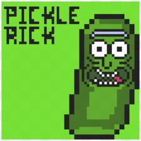 Pickle Rick Pixel Art, HD Png Download - pickle rick png