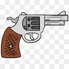 Revolver Cartoon, HD Png Download - pistol png