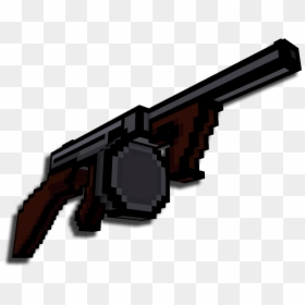 Pixel Art Tommy Gun, HD Png Download - gun png