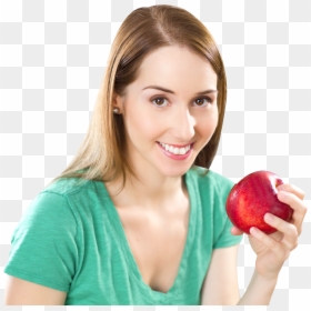 Woman Apple Png, Transparent Png - apple png