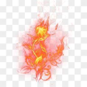 Rose On Fire Png, Transparent Png - flame png