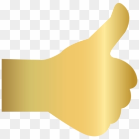 Gold Thumbs Up Transparent, HD Png Download - thumbs up png