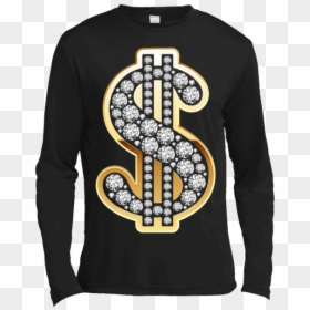 Gold And Diamond Dollar Sign, HD Png Download - dollar sign png