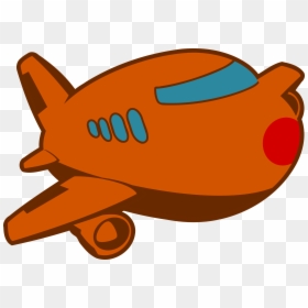 Orange Plane Clipart, HD Png Download - plane png