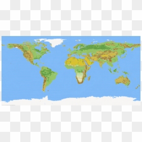 Hex Map Of World, HD Png Download - world map png
