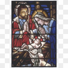 Birth Of Jesus Stained Glass Window, HD Png Download - family png