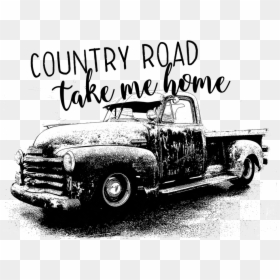Truck Country Roads Take Me Home, HD Png Download - road png