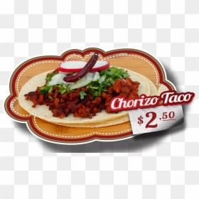 Tacos De Chorizo Png, Transparent Png - taco png
