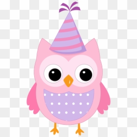 Owls With Birthday Hats, HD Png Download - birthday hat png