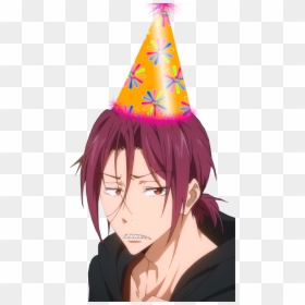 Anime Girl With Birthday Hat, HD Png Download - birthday hat png