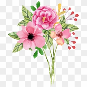 Floral Digital Elements, HD Png Download - watercolor flowers png