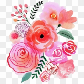 Transparent Background Watercolor Flower Clipart, HD Png Download - watercolor flowers png