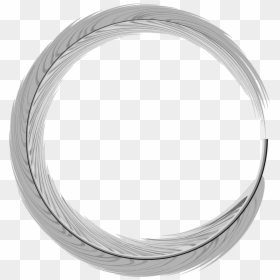Silver Circle Frame Png, Transparent Png - feather png