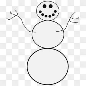 Outline Of A Snowman, HD Png Download - snowman png