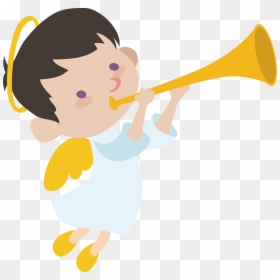 Anjinho Tocando Trombeta Png, Transparent Png - angel png