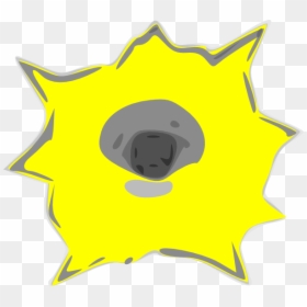 Yellow Bullet Holes Png, Transparent Png - bullet hole png