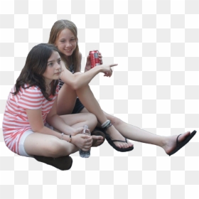 People Sitting On Ground Png, Transparent Png - people sitting png