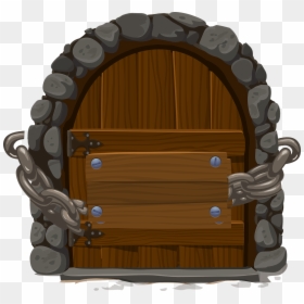 Wooden Door Cartoon Png, Transparent Png - wood door png