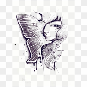 Gambar Tato 3d Di Dada, HD Png Download - sand clipart png