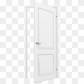 Open White Door Design, HD Png Download - wood door png