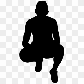 Silhouette, HD Png Download - squat png