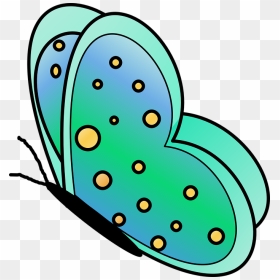 Flying Butterfly Cartoon Drawing, HD Png Download - green butterfly png