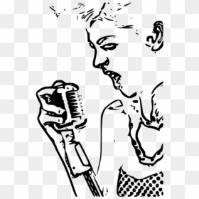 Karaoke Singer Clip Art, HD Png Download - cartoon microphone png