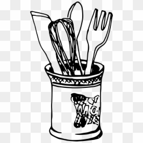 Spoon And Fork Drawing Png, Transparent Png - utensils png