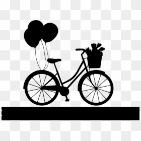 Bicycle Drawing With Basket, HD Png Download - bicicleta png