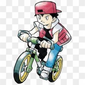 Pokemon Trainer Red Original Art, HD Png Download - bicicleta png
