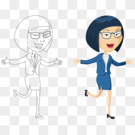 Transparent Female Business Cartoon, HD Png Download - happy woman png