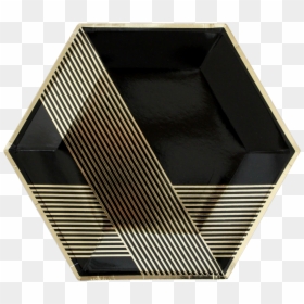 Black Hexagon Plates, HD Png Download - black hexagon png