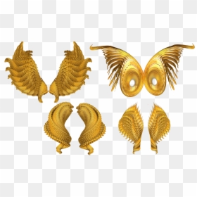 Asas Kiss Png, Transparent Png - gold angel wings png